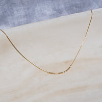 Gold and Color Bead Morse Code Necklace
