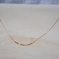 Gold and Color Bead Morse Code Necklace