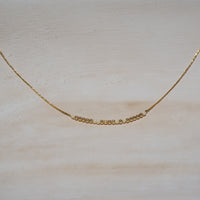 Gold and Color Bead Morse Code Necklace