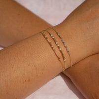 Gold and Color Bead Morse Code Bracelet