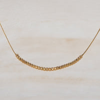 Gold Diamond Cut Statement Necklace