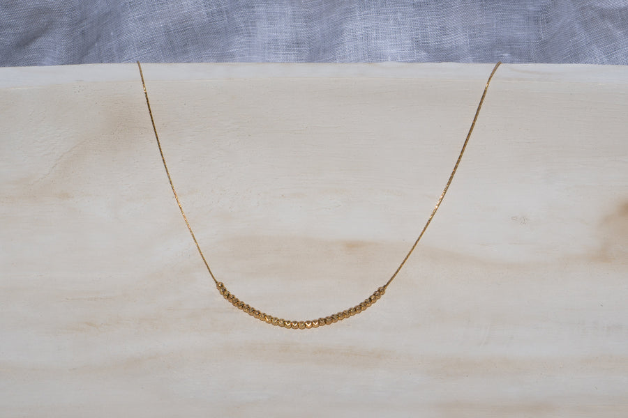 Gold Diamond Cut Statement Necklace