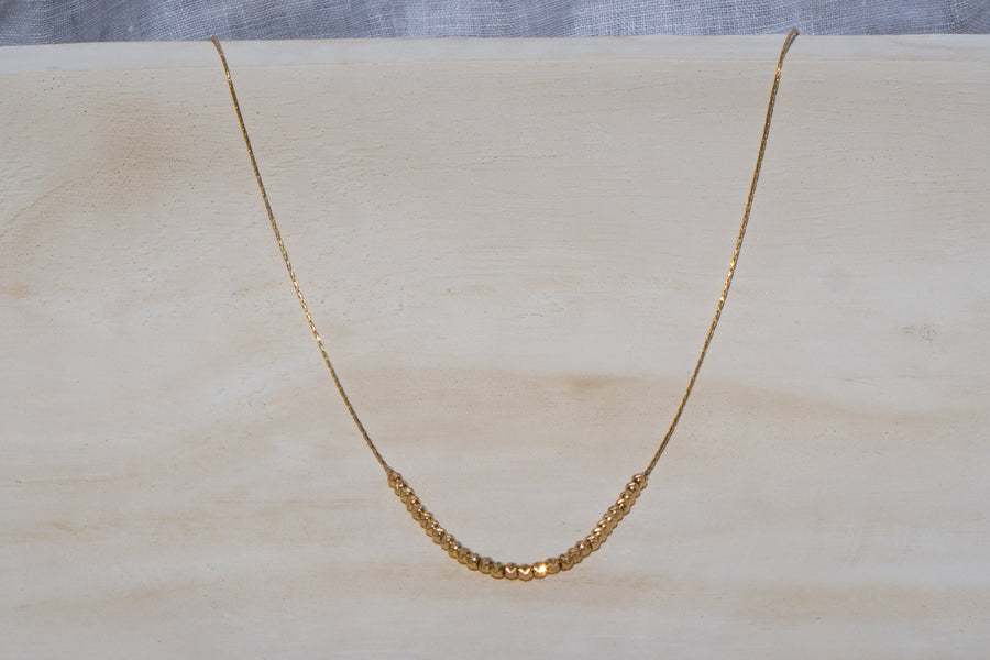 Gold Diamond Cut Statement Necklace