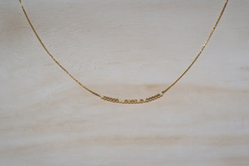 Gold and Color Bead Morse Code Necklace