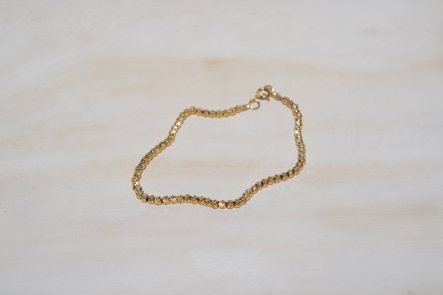 Gold Diamond Cut Bracelet