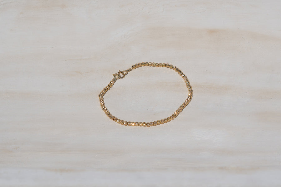 Gold Diamond Cut Bracelet