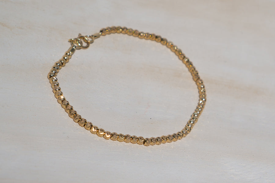 Gold Diamond Cut Bracelet