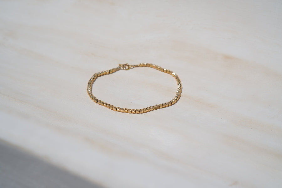 Gold Diamond Cut Bracelet