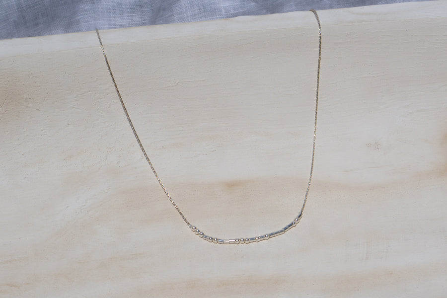 Sterling Silver Morse Code Necklace