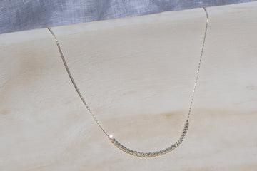 Silver Diamond Cut Necklace