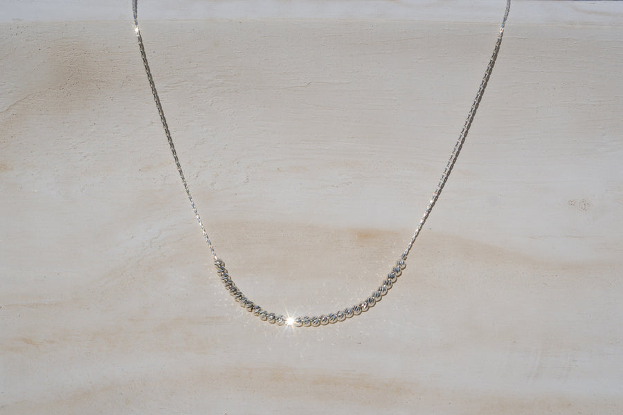 Silver Diamond Cut Necklace