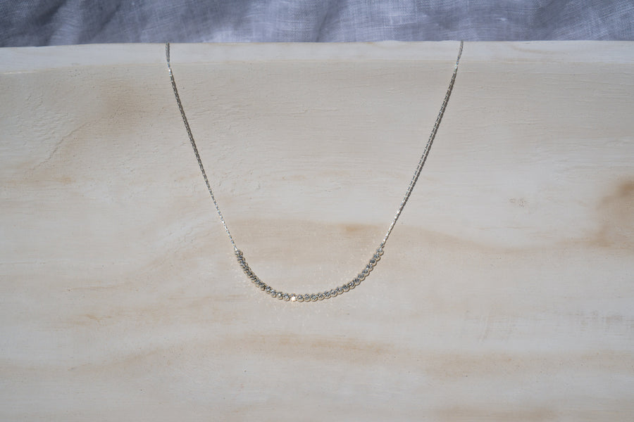 Silver Diamond Cut Necklace