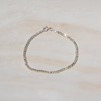 Silver Diamond Cut Bracelet