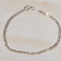 Silver Diamond Cut Bracelet