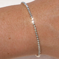 Silver Diamond Cut Bracelet