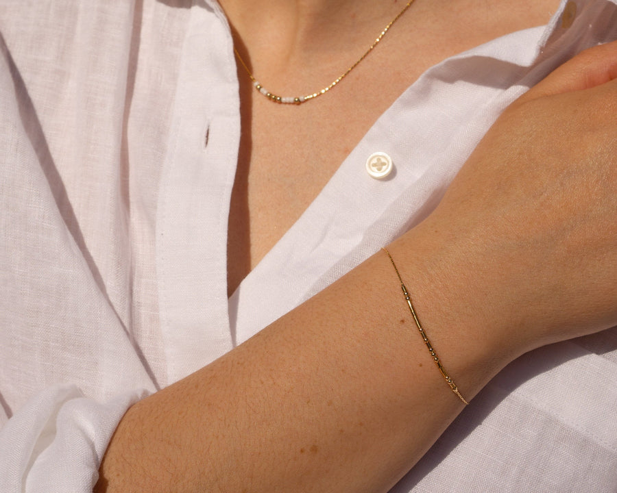 All-Gold Morse Code Bracelet